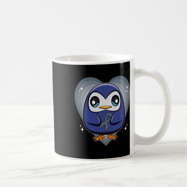 Penguin med Ribbon World Dyslexia Awareness Kaffemugg (Höger)