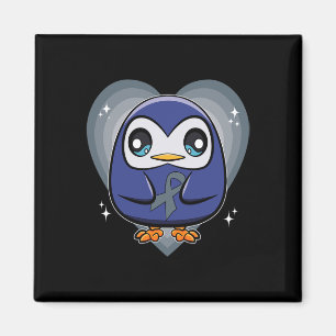 Penguin med Ribbon World Dyslexia Awareness Magnet