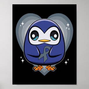 Penguin med Ribbon World Dyslexia Awareness Poster