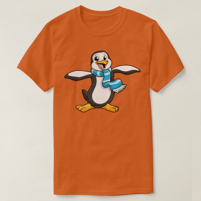 Penguin med Scarf 1 T Shirt (Design framsida)