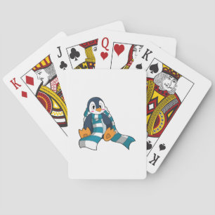 Penguin med Scarf Casinokort