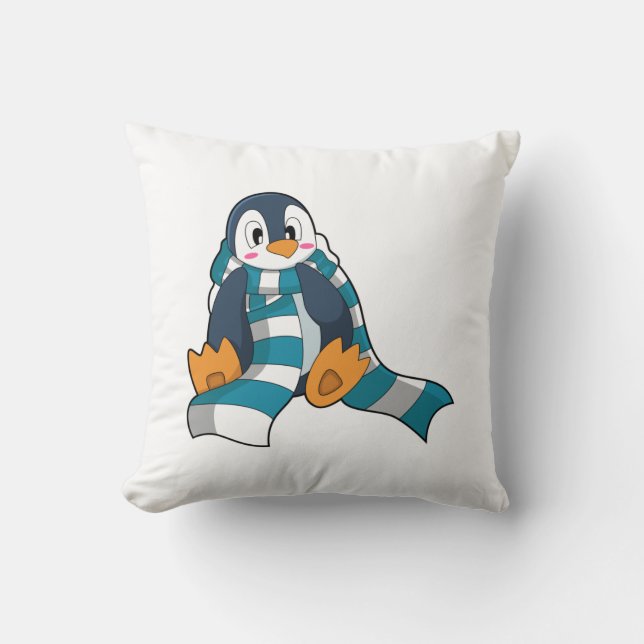 Penguin med Scarf Kudde (Framsida)