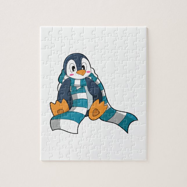 Penguin med Scarf Pussel (Vertikal)