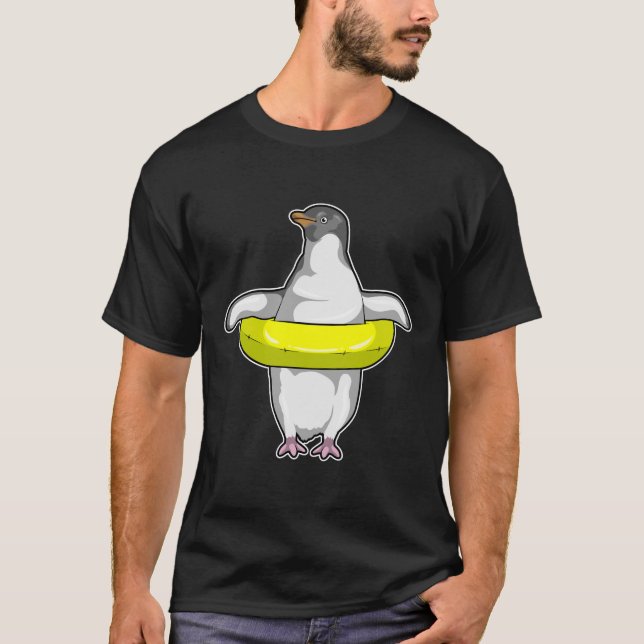 Penguin med Simma ring T Shirt (Framsida)