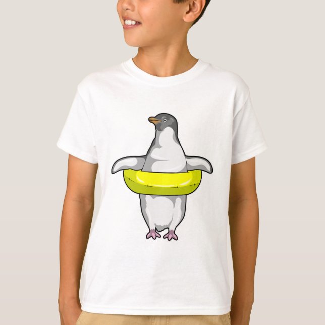 Penguin med Simma ring T Shirt (Framsida)