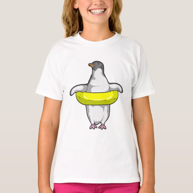 Penguin med Simma ring T Shirt (Framsida)