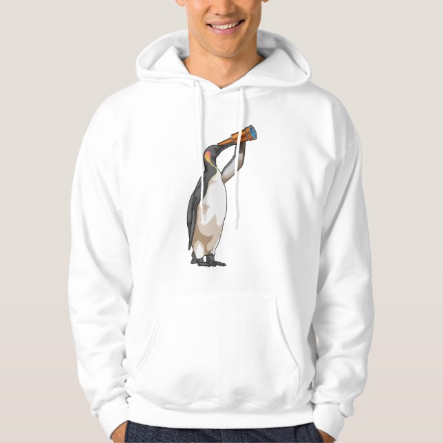 Penguin med Telescope Hoodie (Framsida)
