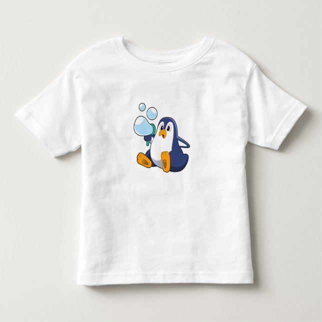 Penguin med tvålbubblor.PNG T Shirt (Framsida)