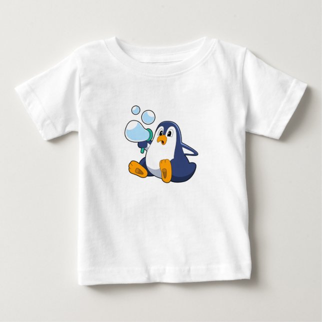 Penguin med tvålbubblor.PNG T Shirt (Framsida)