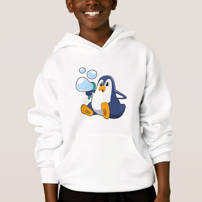 Penguin med tvålbubblor.PNG T Shirt (Framsida)