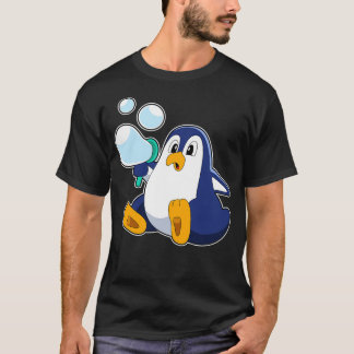 Penguin med tvålbubblor t shirt