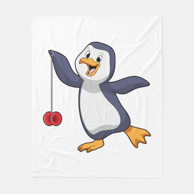 Penguin med Unga-Unga Fleecefilt (Framsidan)