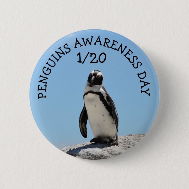 Penguin-medvetandegörandedagen 21 januari Helgdaga Knapp (Framsida)