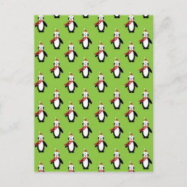 Penguin Mönster Helg Vykort