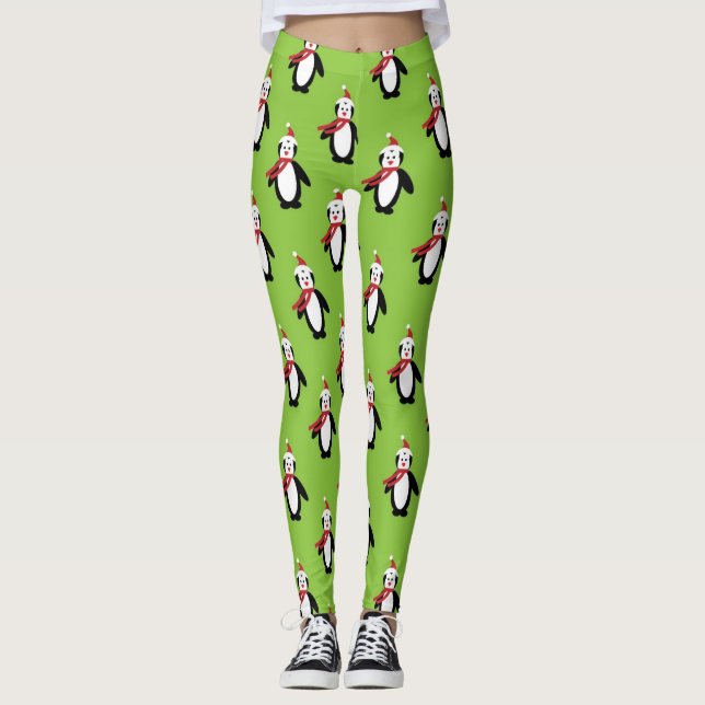 Penguin Mönster Leggings (Framsida)