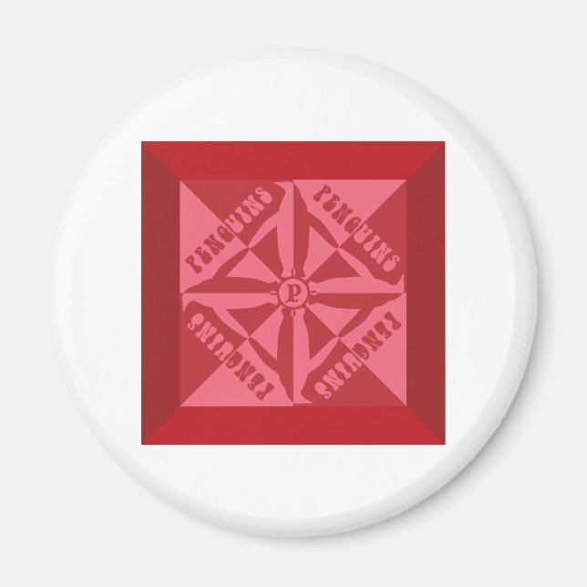 Penguin Mönster Magnet (Framsidan)