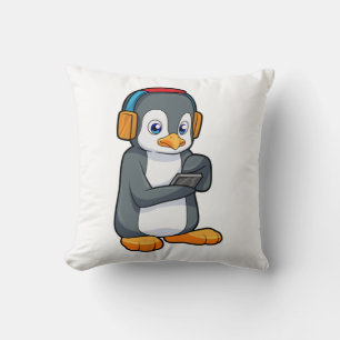 Penguin Music Headphone Kudde