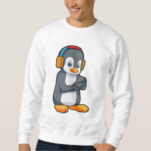 Penguin Music Headphone Lång Ärmad Tröja