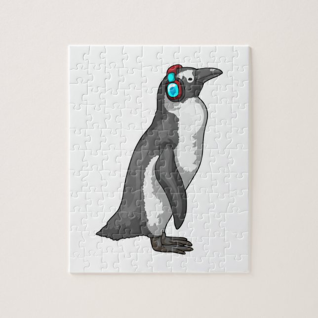 Penguin Music Headphone Pussel (Vertikal)