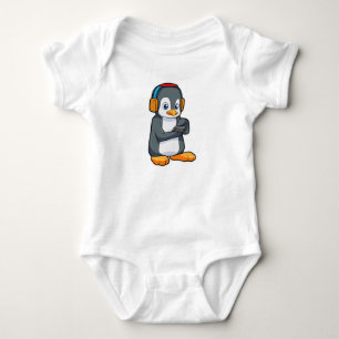 Penguin Music Headphone T Shirt