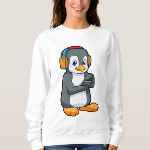 Penguin Music Headphone T Shirt