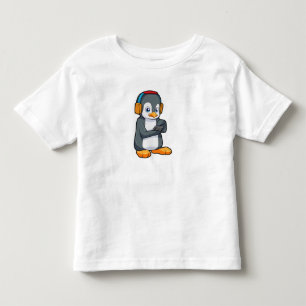 Penguin Music Headphone T Shirt