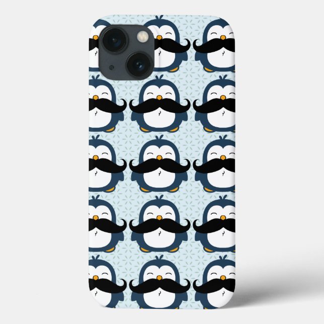 Penguin Mustache Trend Mönster (Baksida)