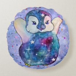 Penguin named Button Rund Kudde