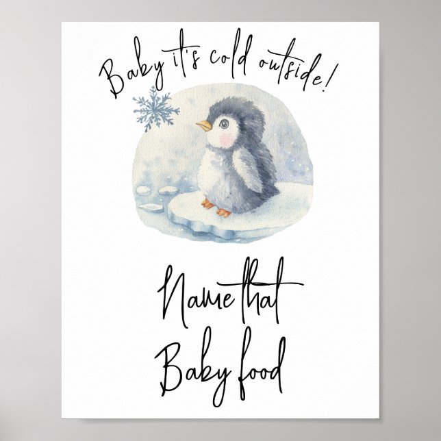 Penguin - Namn, baby-mat Poster (Framsidan)