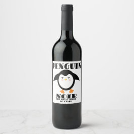 Penguin Noir Vin-etiketter Vinflaska Etikett