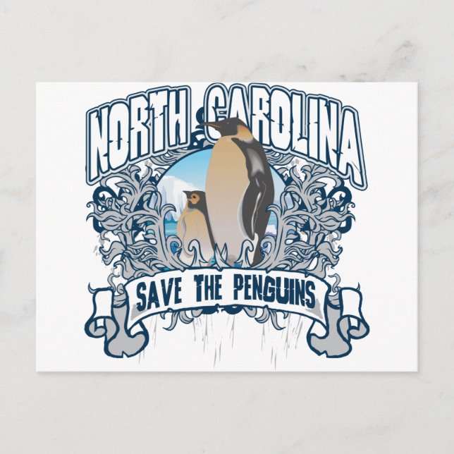 Penguin North Carolina Vykort (Framsida)