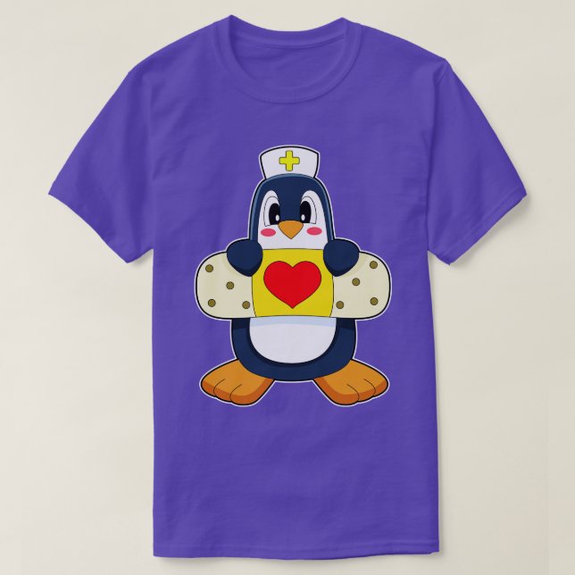 Penguin Nurse Plaster T Shirt (Design framsida)