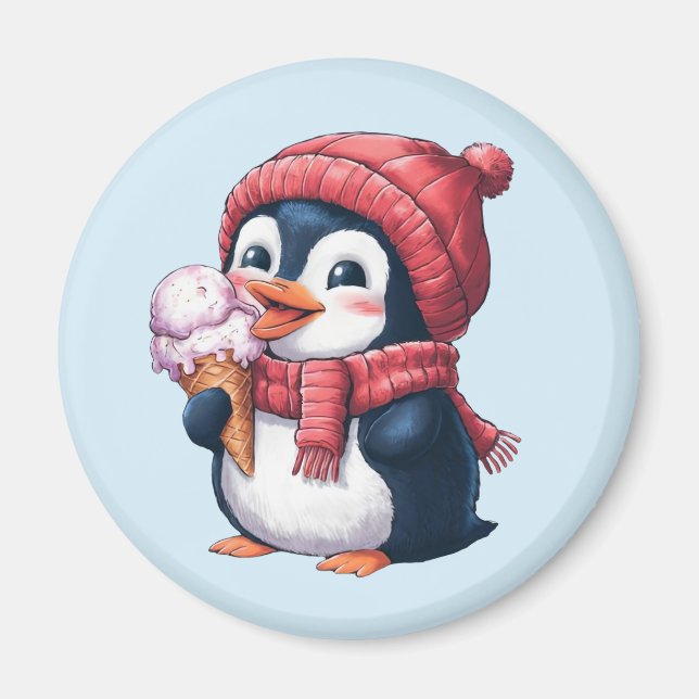 Penguin och Ice Cream Magnet (Framsidan)