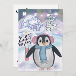 Penguin och Igloo Northern Ljus Scene