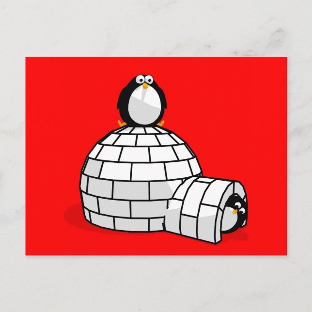 Penguin- och Igloo-vykort Vykort (Framsida)