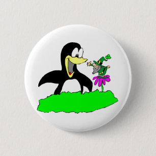 Penguin och Leprechaun Knapp