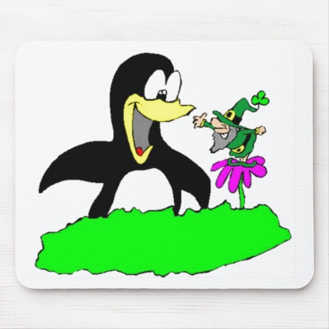Penguin och Leprechaun Musmatta (Framsidan)
