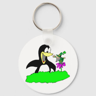 Penguin och Leprechaun Nyckelring