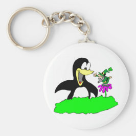 Penguin och Leprechaun Nyckelring