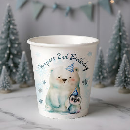 Penguin och Polar Bear Winter Birthday
