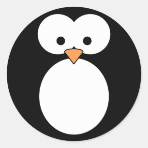 Penguin Öga Runt Klistermärke