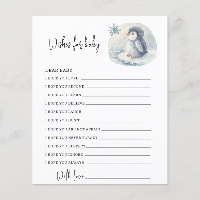 Penguin - önskemål för baby (Framsida)