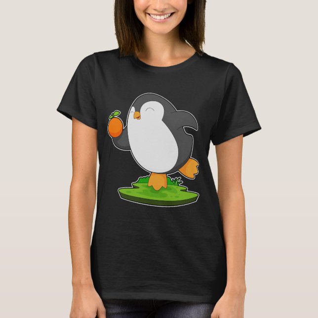 Penguin Orange Fruit T Shirt (Framsida)