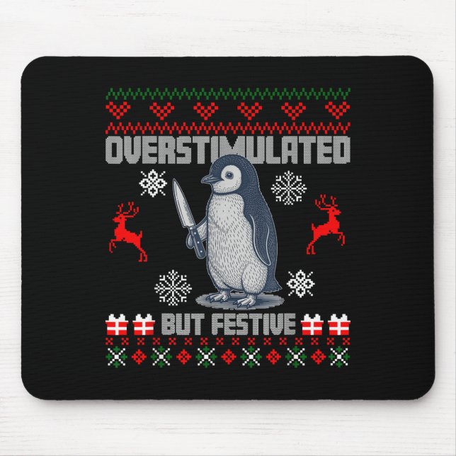 Penguin Overstimulated But Festive Ugly Christmas  Musmatta (Framsidan)