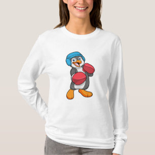 Penguin på Boxing med Boxing handskar och hjälm T Shirt