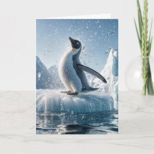 Penguin på ett isberg kort