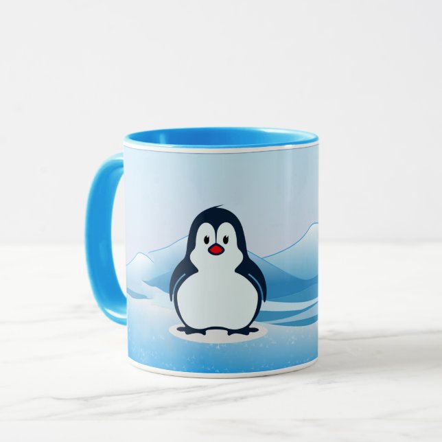 Penguin på Frigid Ligcape Design Coffee Mugg (Framsida vänster)