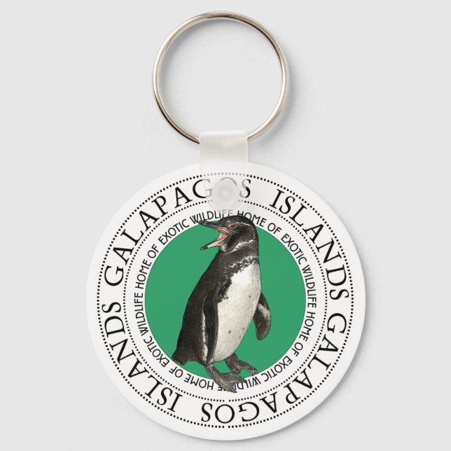 Penguin på Galapagosöarna Nyckelring (Framsida)
