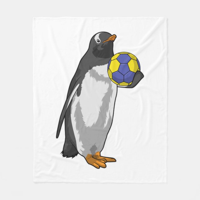 Penguin på Handball Sports Fleecefilt (Framsidan)