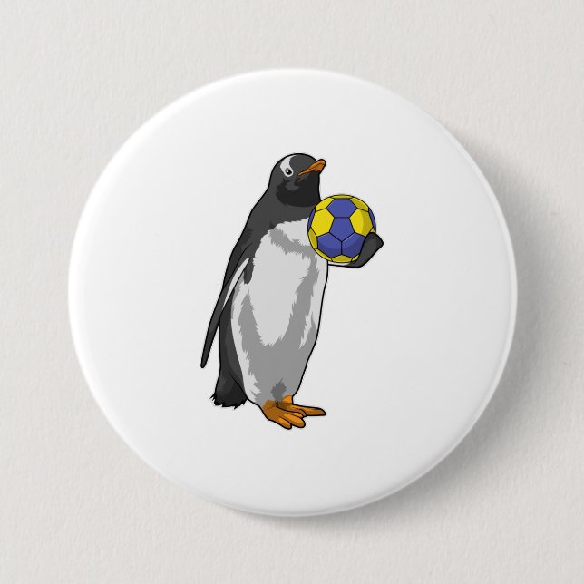 Penguin på Handball Sports Knapp (Framsida)